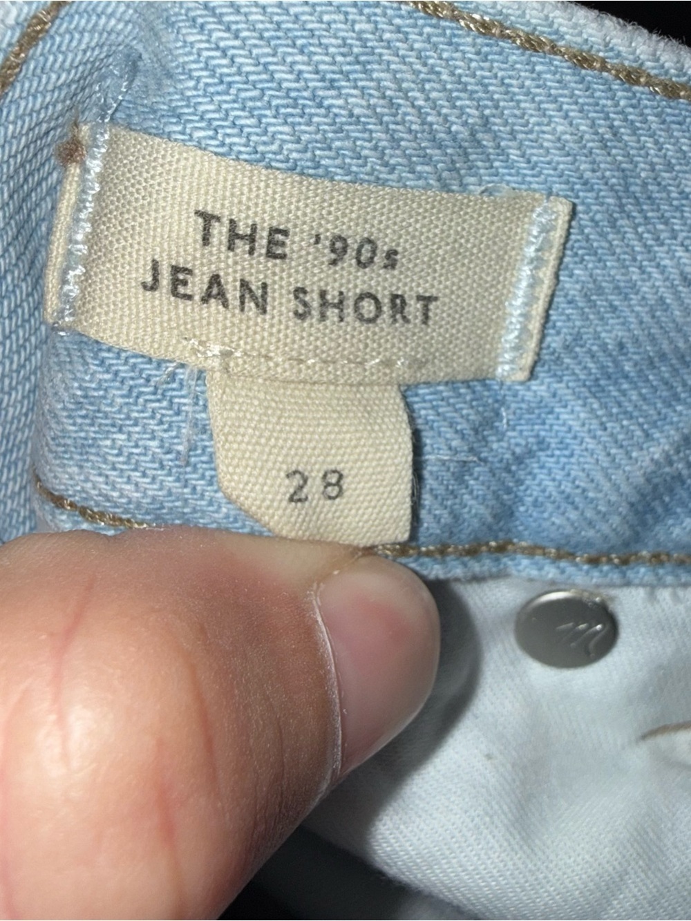 MADEWELL Jean Shorts Women 28 The 90s Mid-Length Denim Raw Hem NQ236 - Picture 3 of 6